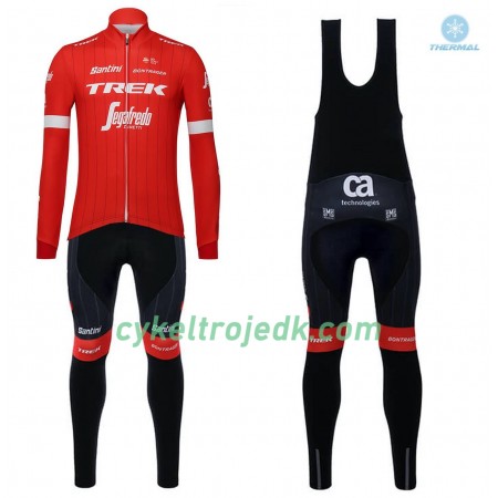 Cykeltøj Langærmet Vinter + Bib Cykelbukser 2018 Trek-Segafredo N001